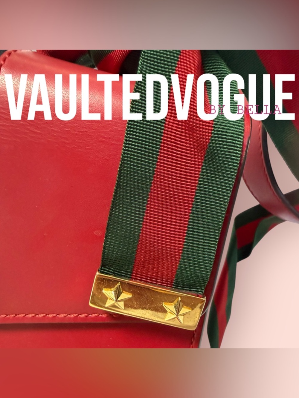 ❤️ Gucci Sylvie Small Shoulder Bag | Red Leather | Web Stripe | Authentic ❤️ - Picture 5 of 16